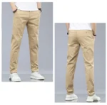 Men's Slim Fit Cotton Casual Pants - Stretch Business Trousers