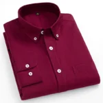 Men's Oxford Pattern Shirt - S-11XL Slim Fit Long Sleeve - Image 3