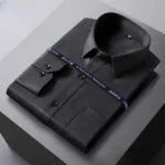 Men's White Anti-Wrinkle Business Shirt - Long Sleeve Formal - Image 3