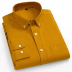 Men's Oxford Pattern Shirt - S-11XL Slim Fit Long Sleeve - Image 2