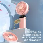 Portable Handheld Fan – Quiet, Wind & Aromatherapy - Image 2