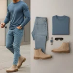 Men's Ultimate Outfit: Sweatshirt, Jeans & Chelsea Boots (Free Watch & Sunglasses) - Image 2