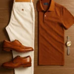 Burnt Orange & Off-White