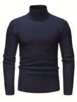 Men's Knitted Turtleneck Pullover | Old Money Style & Warm High Stretch - Image 9