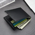 Men's Short Business Wallet - Multi-Card Slot, PU Leather, Iron Edge - Image 2