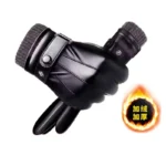 Men's Genuine Leather Touch Screen Winter Gloves - Warm Plus Velvet Lining, Driving/Cycling, Adjustable Cuff - Image 8