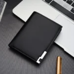 Men's Short Business Wallet - Multi-Card Slot, PU Leather, Iron Edge - Image 9
