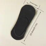 5-Pack Men's Cotton Invisible No-Show Socks - Non-Slip, Breathable - Image 3