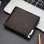 Men's Short Business Wallet - Multi-Card Slot, PU Leather, Iron Edge - Image 3