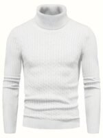 Men's Knitted Turtleneck Pullover | Old Money Style & Warm High Stretch