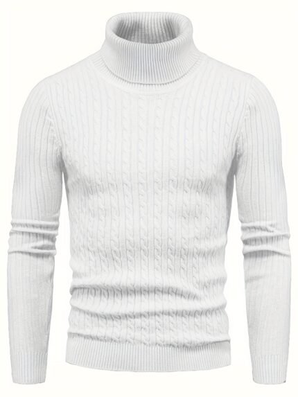 Men's Knitted Turtleneck Pullover | Old Money Style & Warm High Stretch