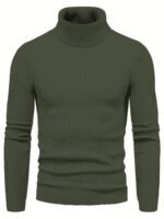 Men's Knitted Turtleneck Pullover | Old Money Style & Warm High Stretch - Image 8