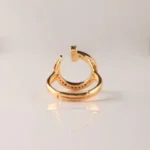 Zircon Golden Ring for Women – 18K Gold Plated Adjustable Ring - Image 3