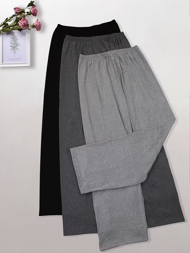 Pajama 3-Piece Pack Straight-Leg Modal Blend Yoga/Pajama Bottoms - Image 1