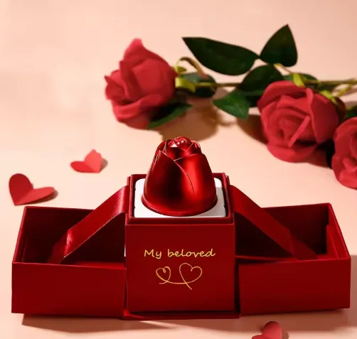 rose box jewelry packaging Luxury Rose Box Jewelry Packaging – Romantic Gift Display Box - Image 1
