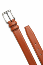 Men's tan genuine leather casual belt 40mm