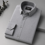 Grey Oxford Shirt front view