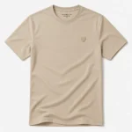 Man wearing premium slim fit crew neck casual t-shirt