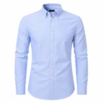 Men light blue oxford casual shirt slim fit by Subhanallah Shopping