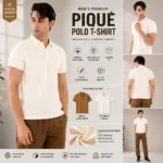 Men's Premium Piqué Polo T-Shirt Casual Fit Short Sleeve Polo