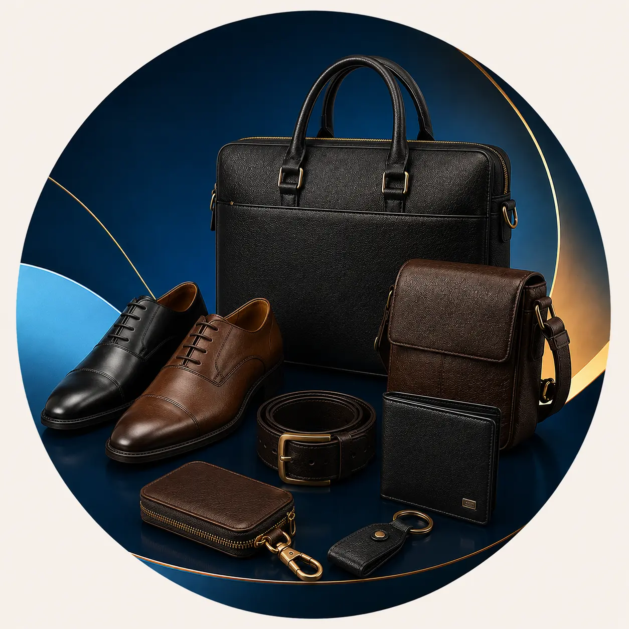 Leather products including leather bags, shoes, wallets and accessories